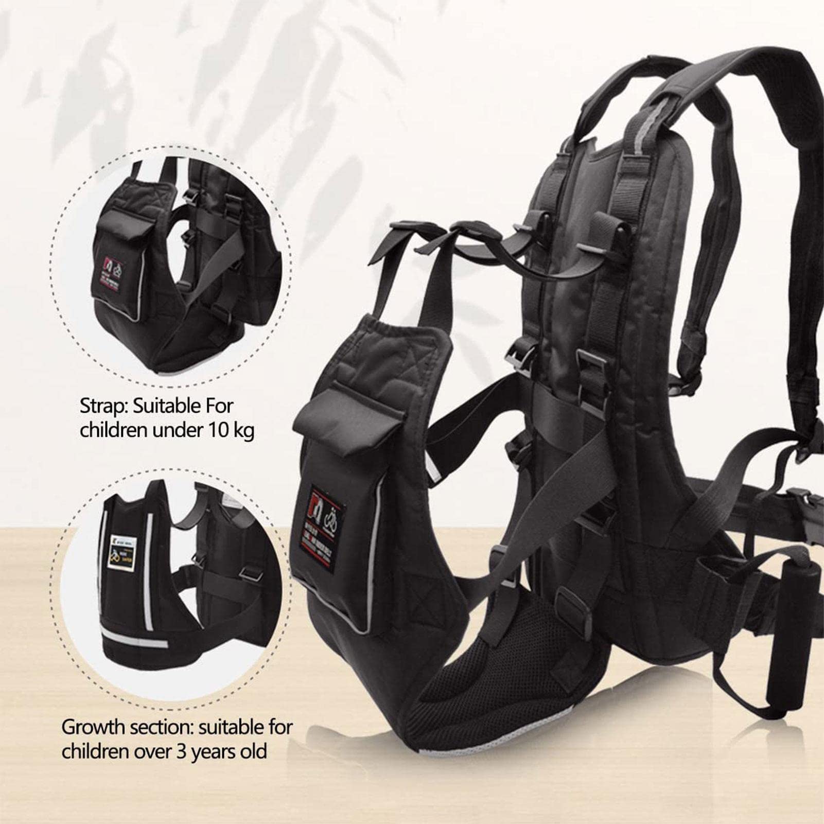 JYFanse 2 Arnés de Seguridad para Motocicleta para niños | Correa de Seguridad Ajustable para Motocicleta para niños con Asas - Correa de arnés de Seguridad para vehículos eléctricos para niños