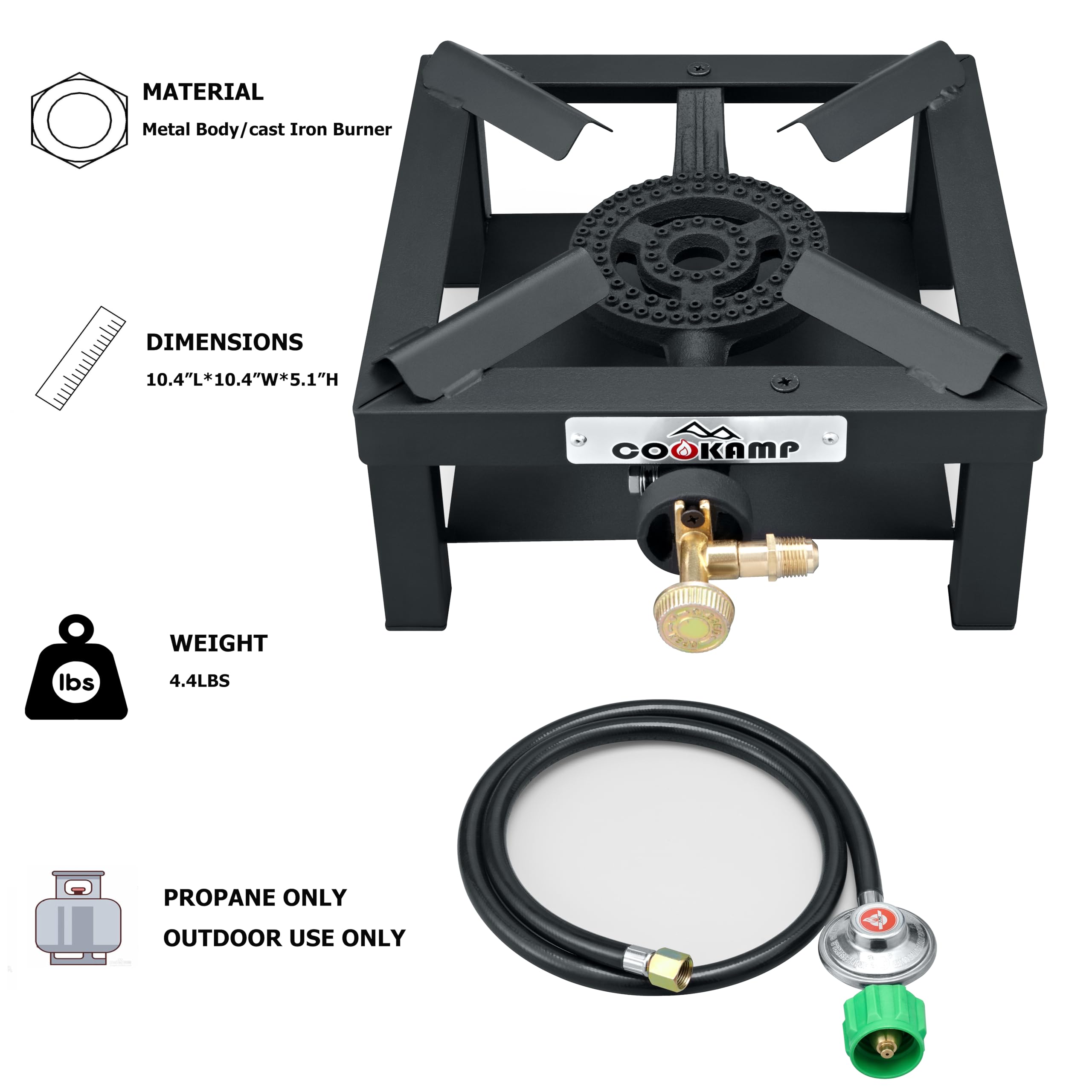 COOKAMP Propane Stove - Durable Camp Cooking -4