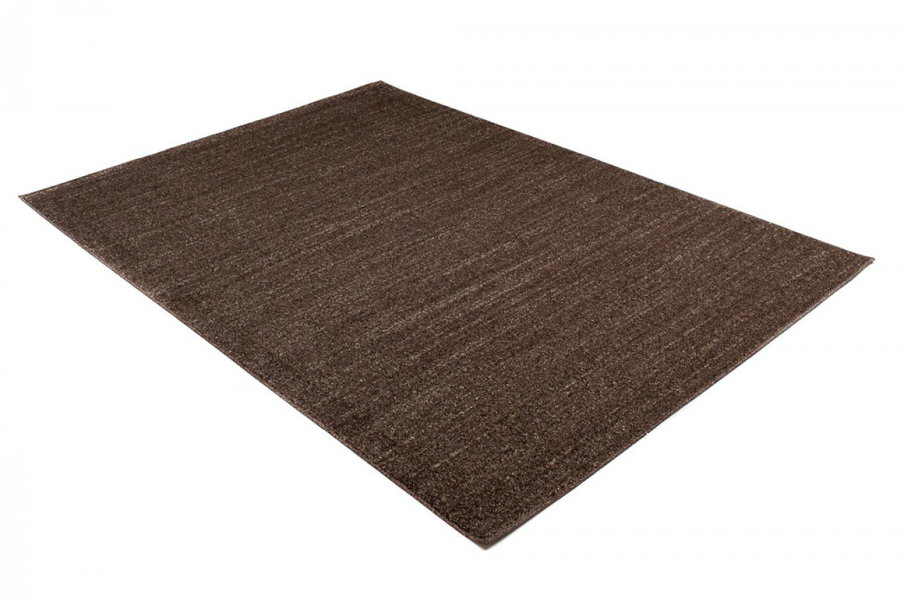 Tapiso Sari dywan z krótkim włosiem, ciemnobrązowy, brązowy, nowoczesny, melanżowy, rozmazywany, do salonu, sypialni, Ökotex 180 x 260 cm