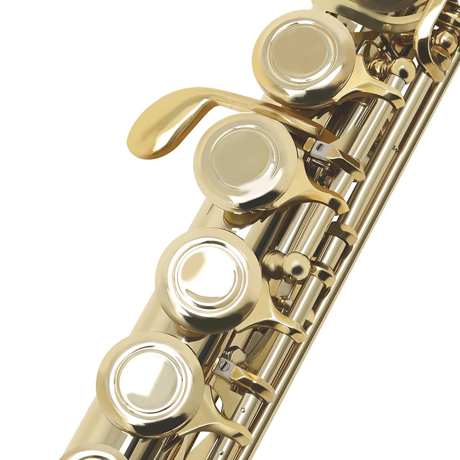 flet prosty Flet niklowany biały brąz 16 otworów C klucz instrument dęty drewniany z etui