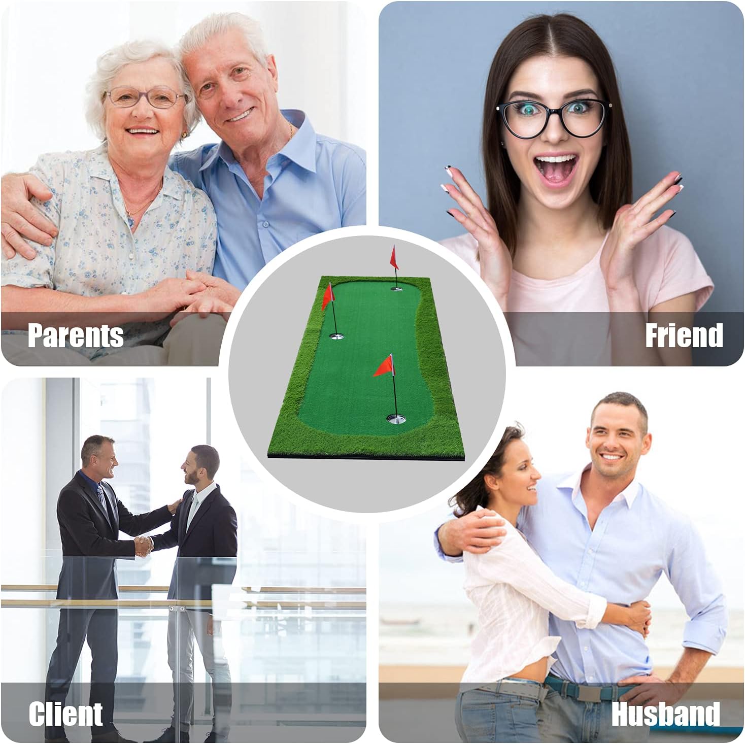 BOBURN Golf Putting Green/Mat-Golf Training Mat- Professional Golf Practice Mat- Green Long Challenging Putter for Indoor/Outdoor (Green, 3.3x10ft) : Sports & Outdoors