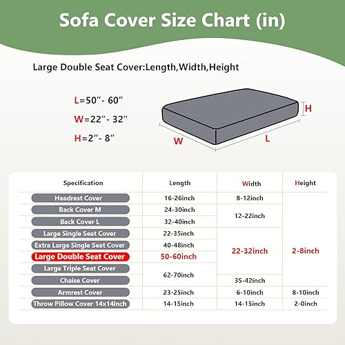 Miniatura 2 de Fundas mágicas para sofá modular, universales, resistentes al desgaste y elásticas con textura (verde, funda para biplaza, L)