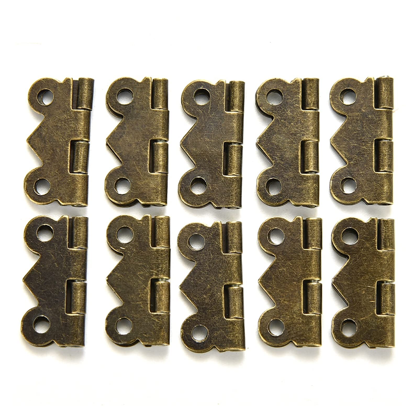 Nvsfzgiyg Geel Hinge, 10Pcs 20X17mm M-Ini Butterfly Jewelry Gift Wine Box Wood Dollhouse Door Drawer Diy Repair(Geel)