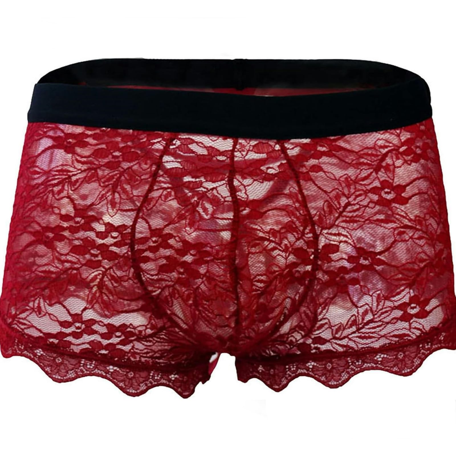 Boxer Uomo Pacchetto da 2 Pacchetti di Biancheria da Biancheria Trasparente da Uomo A Bassa Vita, Pantaloncini da Boxer Traspirante Comodi Ed Eleganti Brief-2 Black-l