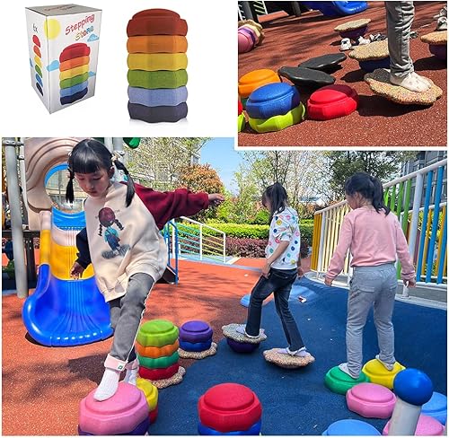 Piedras de equilibrio para niños, juguetes antideslizantes para coordinación, desarrollo de motor bruto, juego de interiores y exteriores