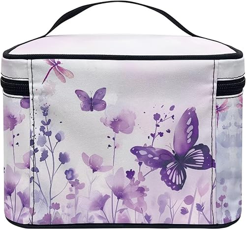 Vista 264 de doginthehole Bolsa de maquillaje, bolsa de cosméticos de viaje, bolsa de aseo portátil grande, organizador de accesorios para mujeres y niñas