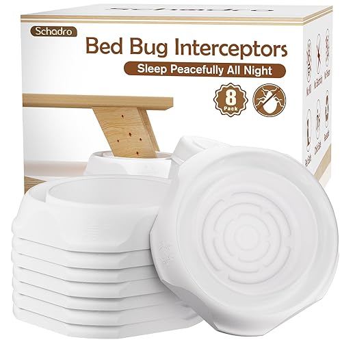 Bed Bug Interceptors, 8 Pack Bed Bug Traps, Insect Detector