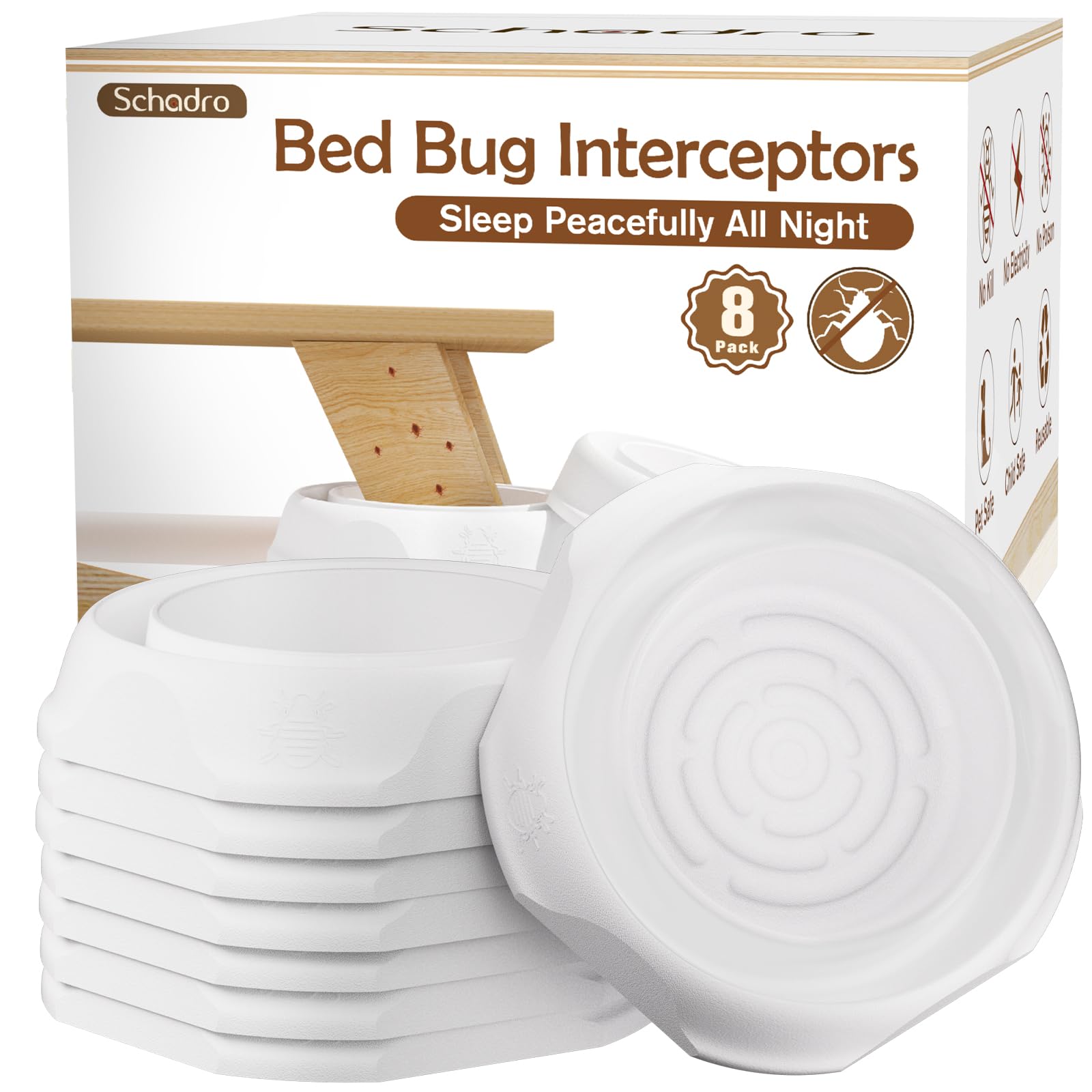 Photo 1 of Schadro Bed Bug Interceptors, 8 Pack