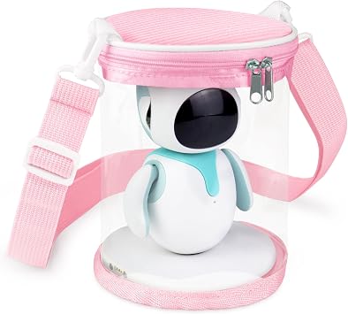 Carrying Bag compatible with Eilik Robot Pets, Pink | Clear Bag, Display Case, Compatible with Eilik