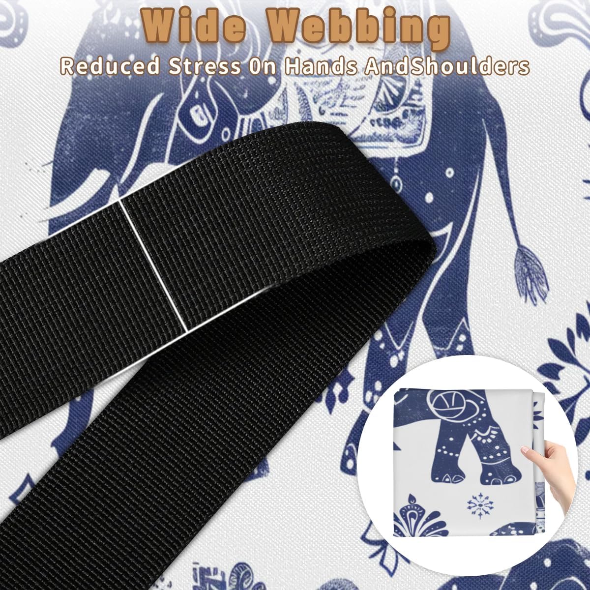 Honeybaby 214L Extra Large Comforter Storage Bag Elephant Paisey Storage Totes with Lids Waterproof Closet Organizer Folding Blanket Storage Bags for Clothes Bedding Pillows