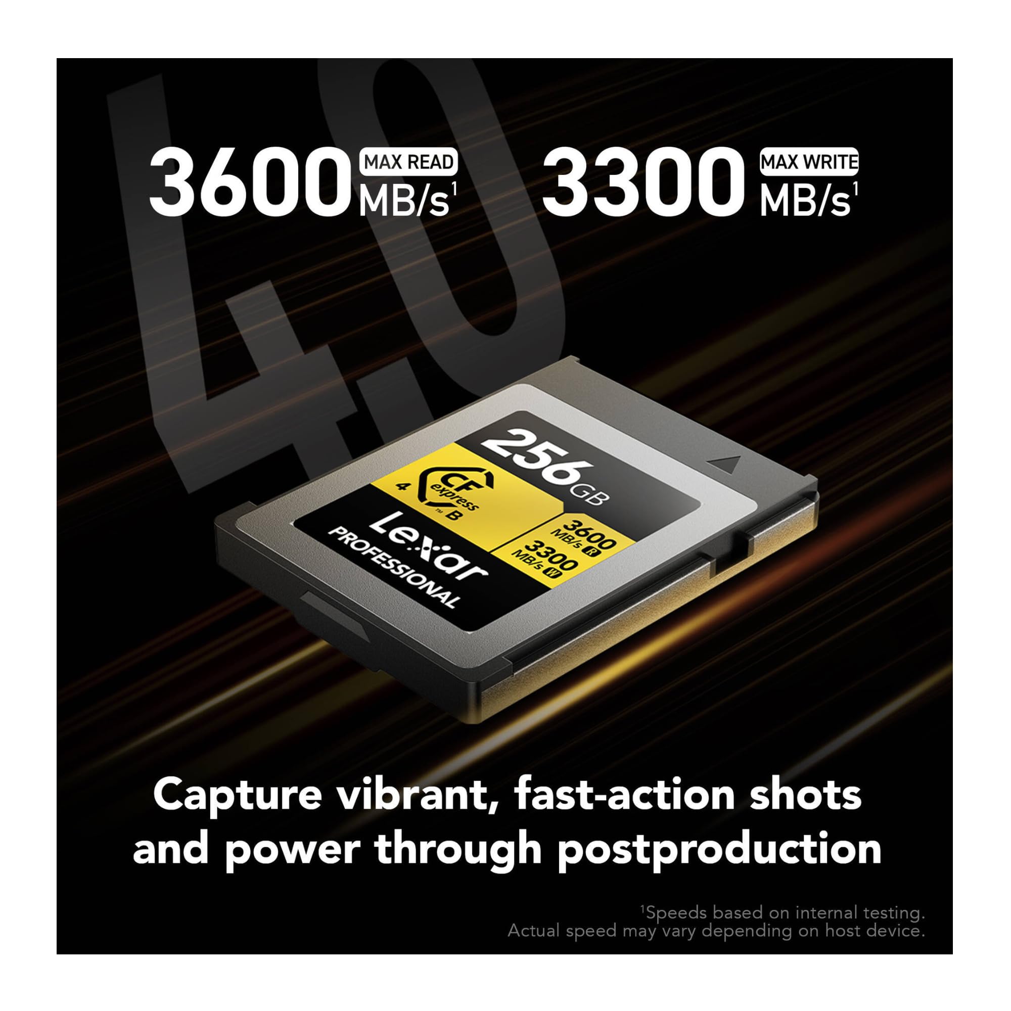 LEXAR Carte CFexpress Pro Type B Gold 4.0 Series 256Go R3600/W3300