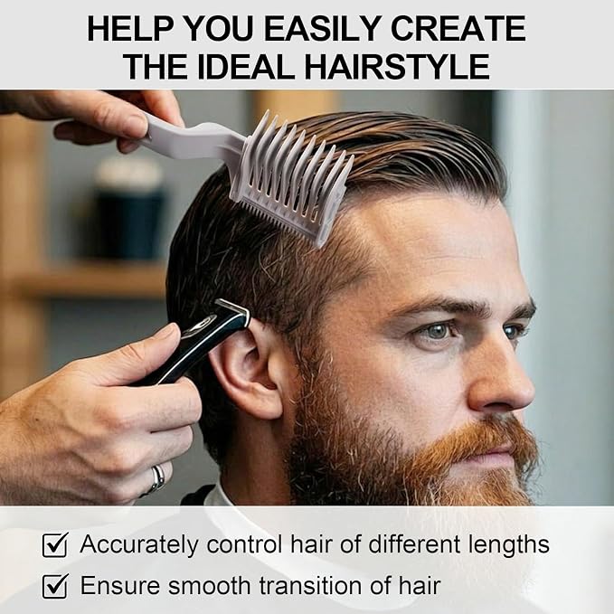 Peine Desmontable 4 en 1 para Corte de Cabello Blanco miniatura 5