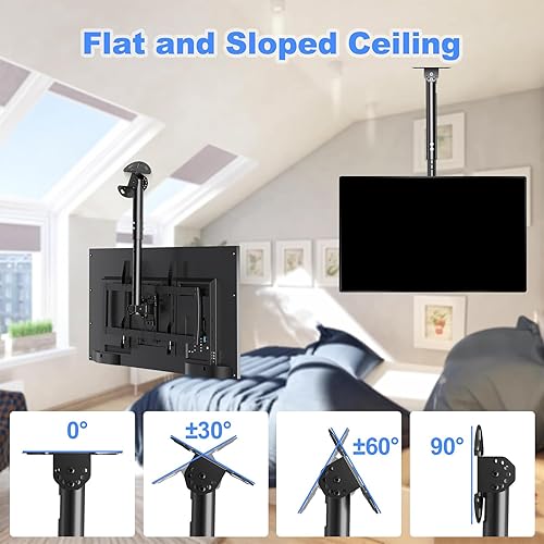 Miniatura 5 de Heavy Duty Adjustable TVs Wall Mount for 32-70 Inch Flat Screens Easy Installation Cable Organiser Included Quick Install Metal Bracket