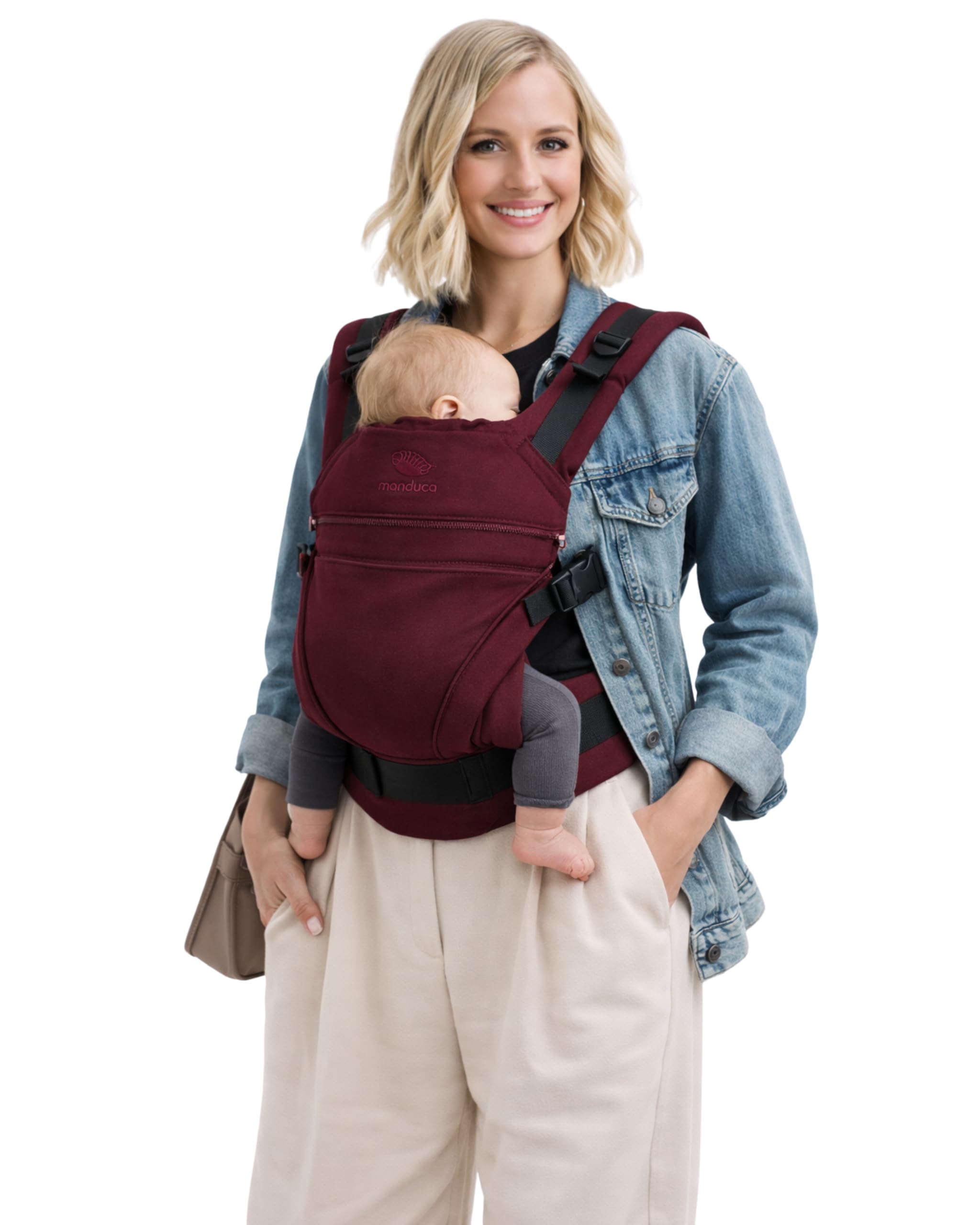 manduca XT Baby Carrier - Porte Bebe - Siège ajustable, s'étend du nouveau-né au tout-petit - Porte bébé avec 3 options de portage, Happy Kiss