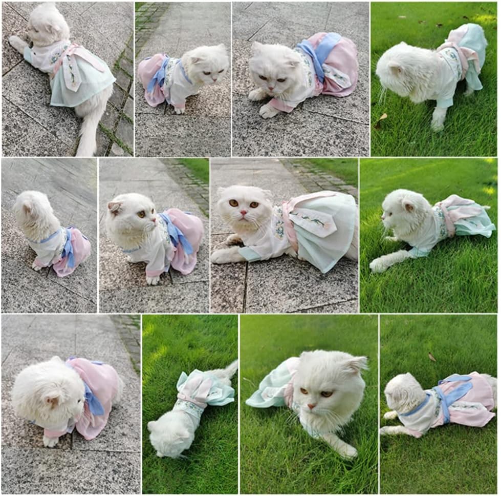 Balacoo Comfortable Materials Cat Hanfu Skirt Pet Clothing Dog Dress Festive Cat Suit