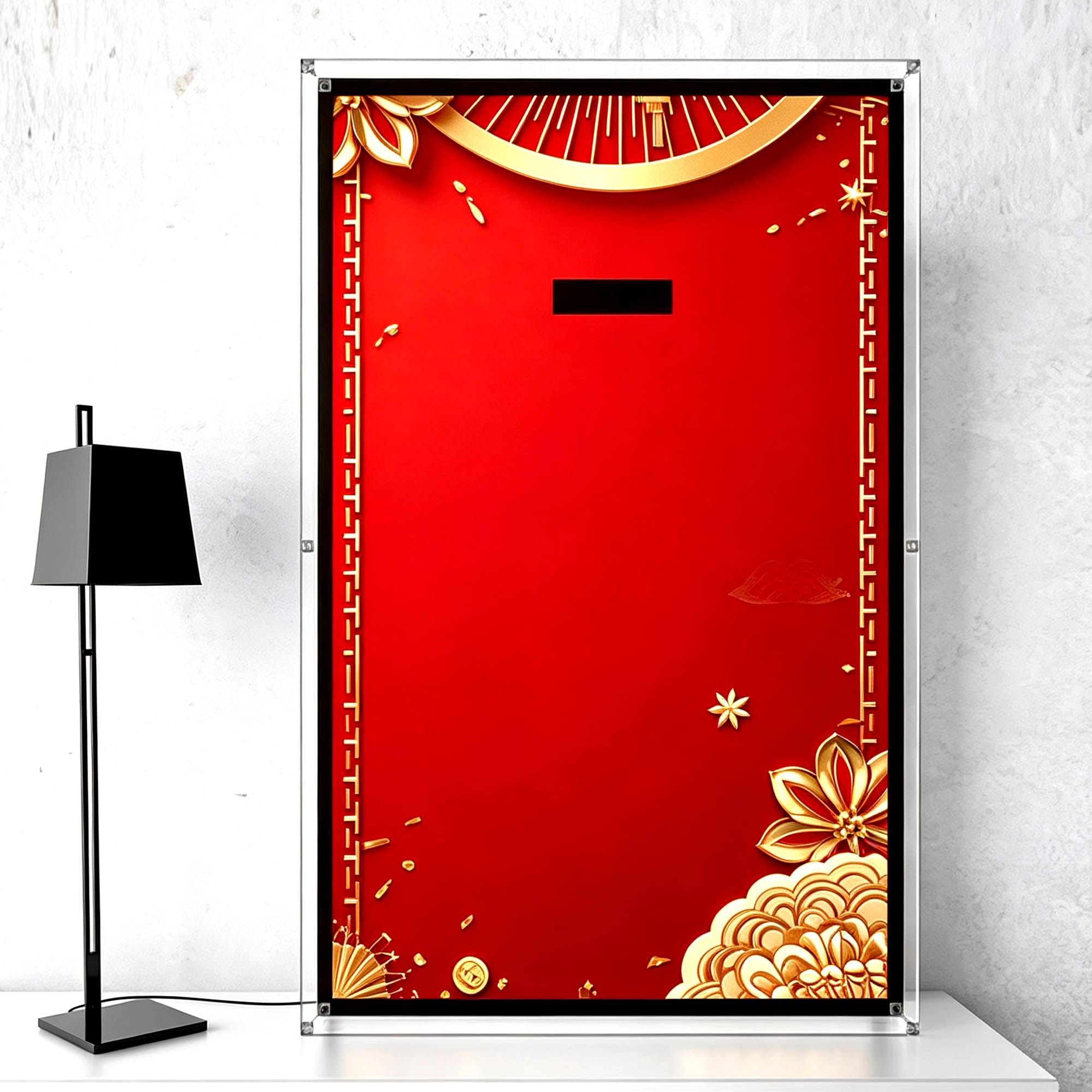 Dustproof Clear Showcase, Fits for Le-go 80118 Sets (Background C)