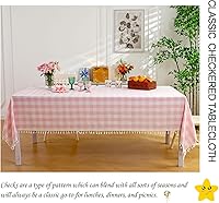 Vista 21 de Table Cloth Rectangle Table-Rustic Gingham Tablecloth Buffalo Plaid Table Cloth for Thanksgiving Christmas Kitchen Dining Room