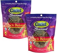 Cadet Gourmet Duck Breast Dog Treats - Natural Mallard Duck Chews, Healthy Premium Snacks, 2x14oz Bags