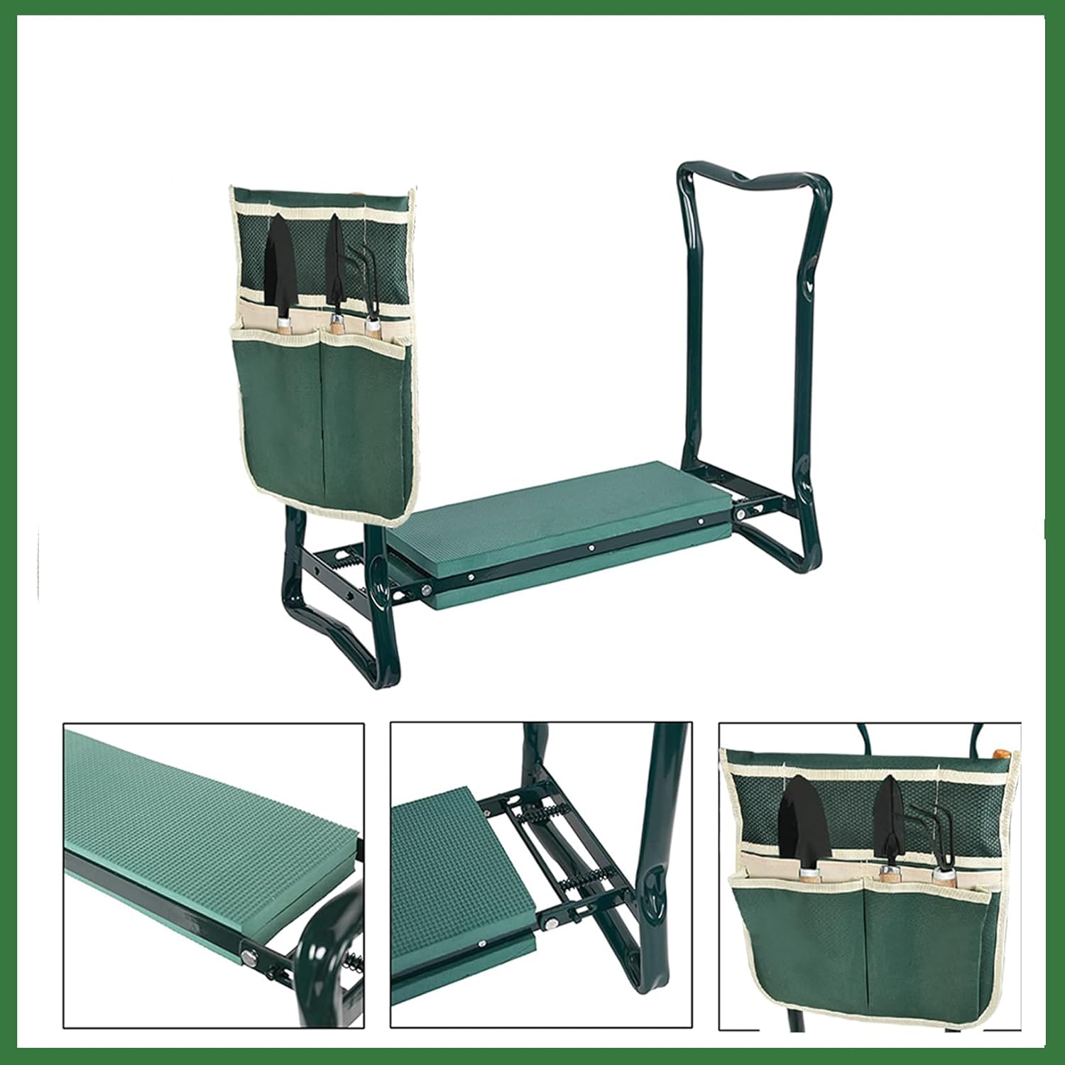 Garden Kneeler and Seat Foldable Garden Stool Heavy Duty Gardening Bench Kneeling and Sitting for Outdoor Garden Daily Courtyard Work
