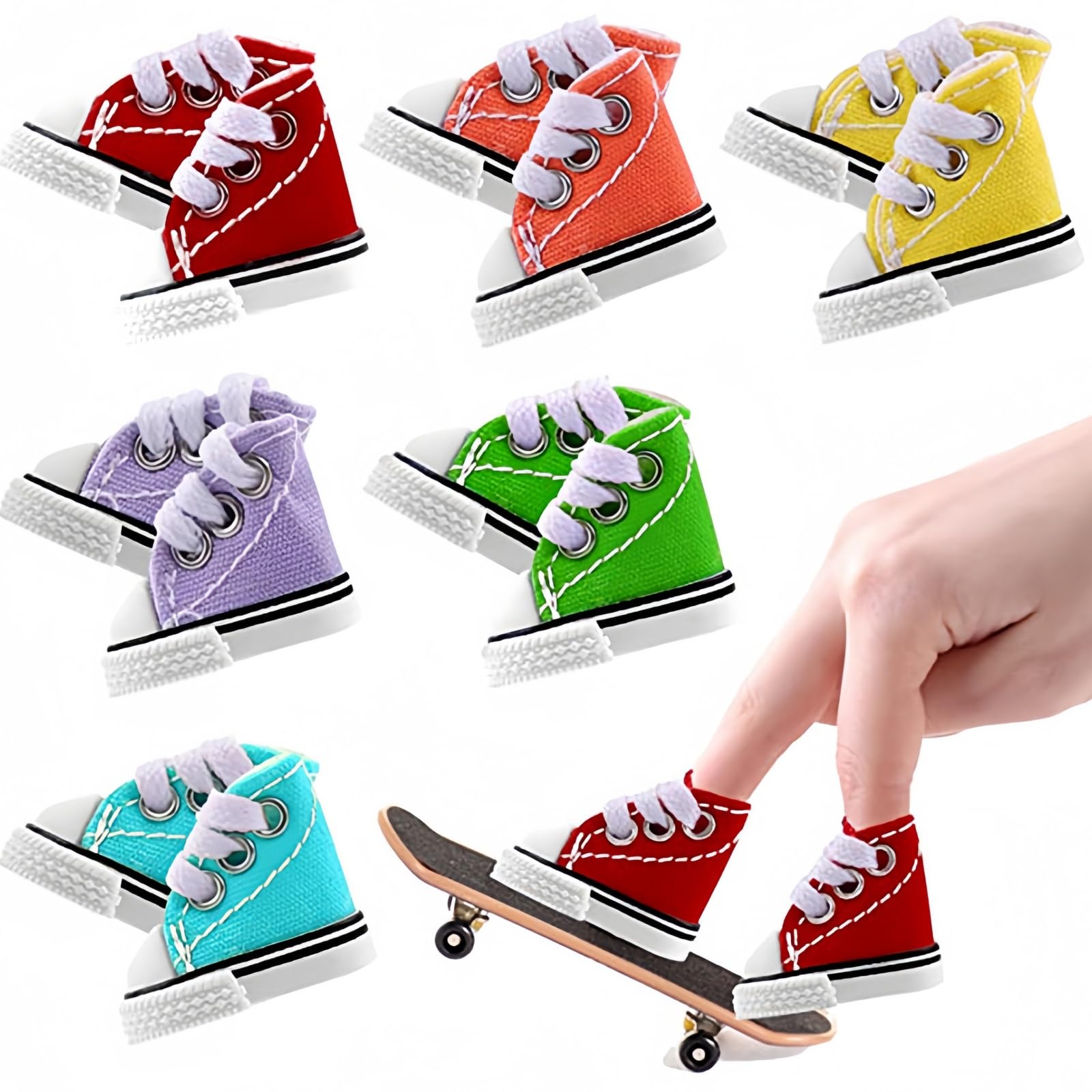 Cute Canvas Shoes Doll Shoes Finger Shoes 3.5cm Suitable for Desktop Decoration Ornaments Sports Enthusiasts Present
