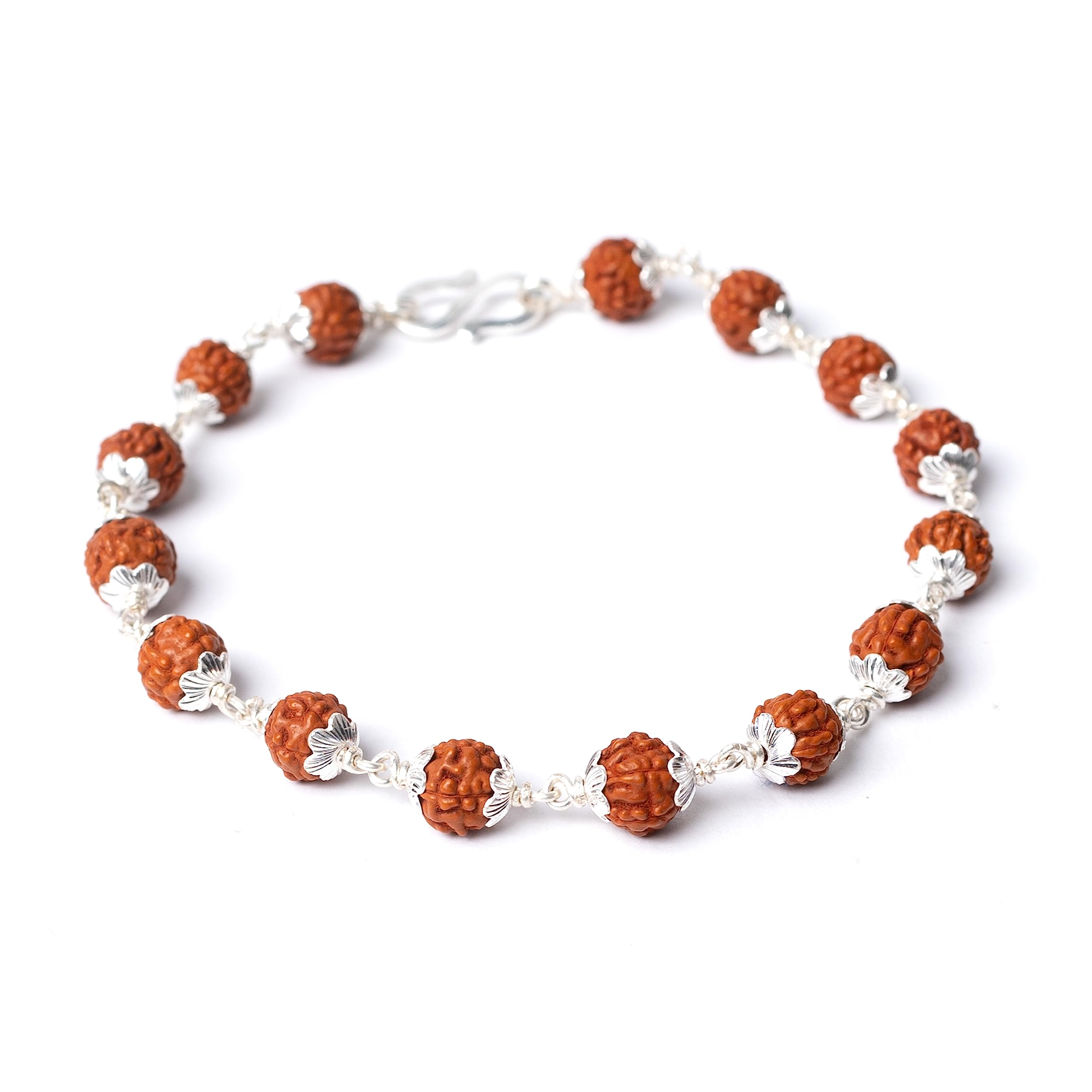 Hem Jewels Pure Silver Rudraksh Rakhi for Brother | Silver Rudaksh Bracelet for Boys and Men | Classic Silver Rudraksh Rakhi (HJRKH-61) (B0C9QHS2R2) Amazon Price History, Amazon Price Tracker