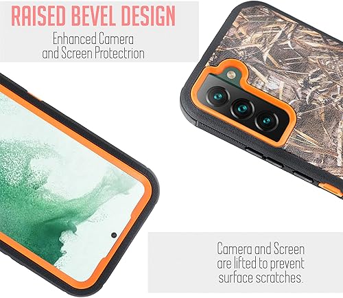 Miniatura 3 de Jackpot Wireless Funda para Samsung Galaxy S22 de 6.1 pulgadas con funda de clip para cinturón, resistente de grado militar con soporte giratorio de