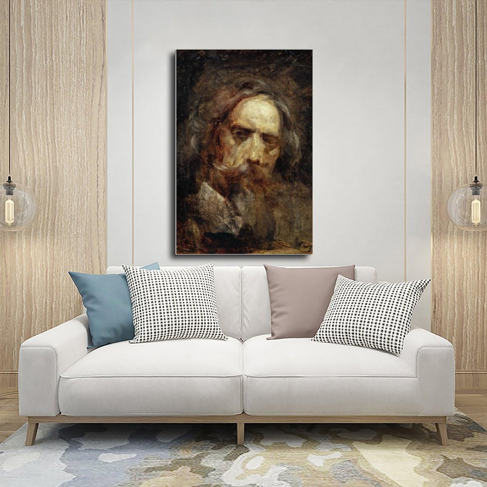 Poster su tela autoportrait (1874) per camera da letto, decorazione regalo
