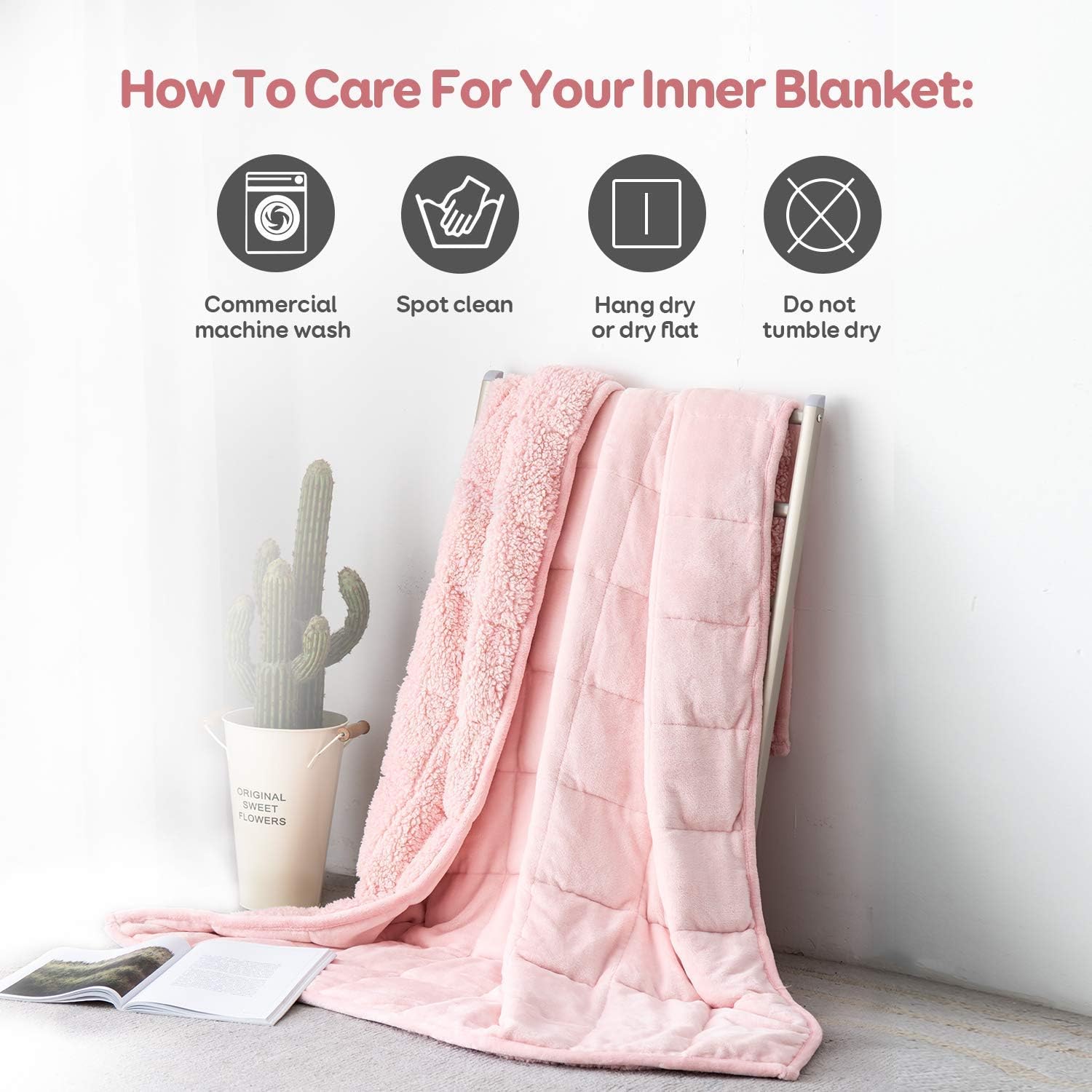 Uttermara 15 lbs Sherpa Fleece Weighted Blanket for Adult & Weighted Blanket 5 lbs for Kids, Ultra Cozy Minky Fleece and Cotton Sided with Cartoon Patterns