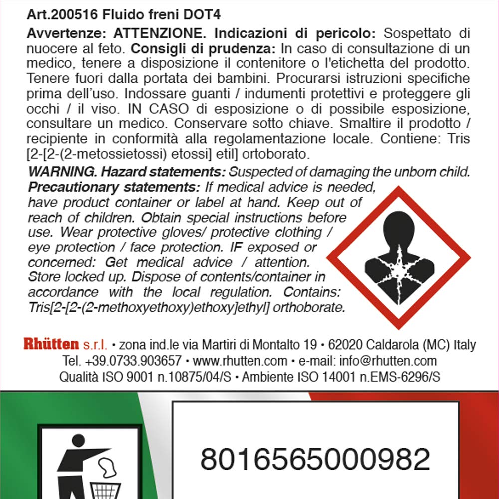 FLUIDO FRENI DOT 4 250ml