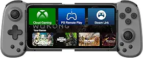 Controle de telefone sem fio para iPhone/Android, controle de jogo móvel com joystick Hall, adequado para jogos Xbox Cloud, PS Remote Play, Steam Link, Call of Duty e mais - cinza