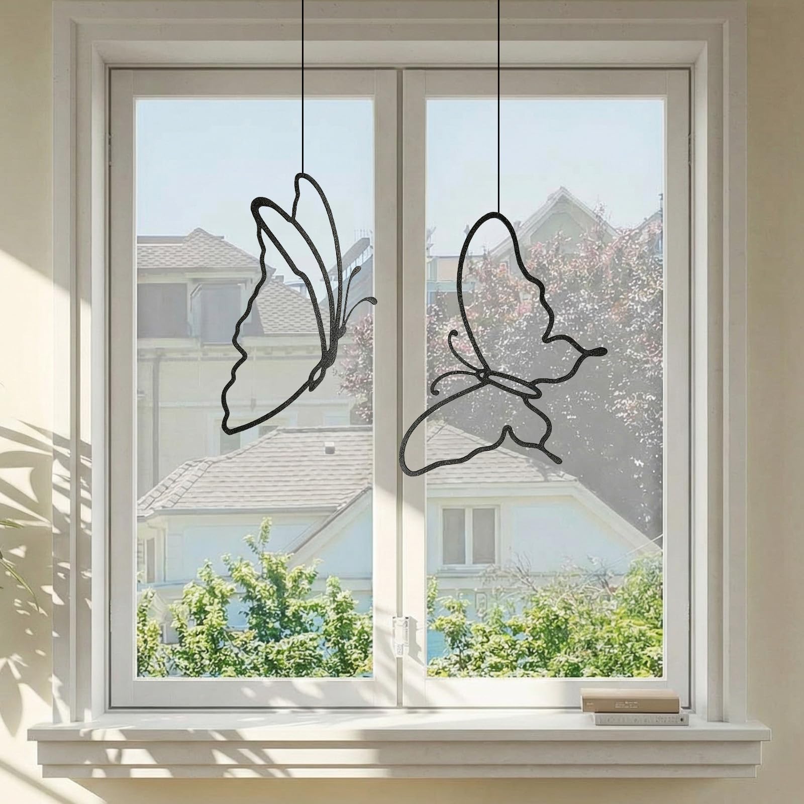 Set decorazioni finestre farfalla metallo ferro appendere pareti soggiorno