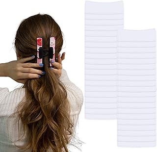 40 Pack Hair Claw Clips Cover Blanks - Sublimation for Square & Rectangl...