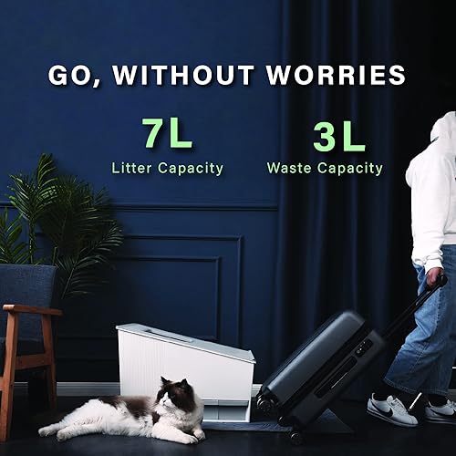 Miniatura 5 de HONEY CARE Cajas de arena para gatos autolimpiantes, caja de arena automática para gatos para múltiples gatos, aplicación y sistema de voz Alexa,