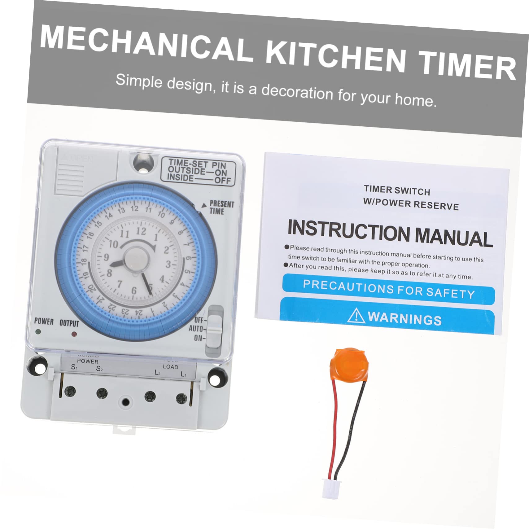 Alipis 5st Mechanische Zeitschaltuhr Außensteckdose Schließen Timer Zum Kochen Federaufzug Auslauf Elektrische Zeitschaltuhr Für Den Außenbereich In Küchentimer Laut Stunden Weiß Groß