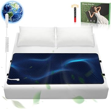 Grounding Mat for Bed, Anti-Static Earthing Pad for Home & Bed Use, Non-Slip Mat Queen, 60"x27"