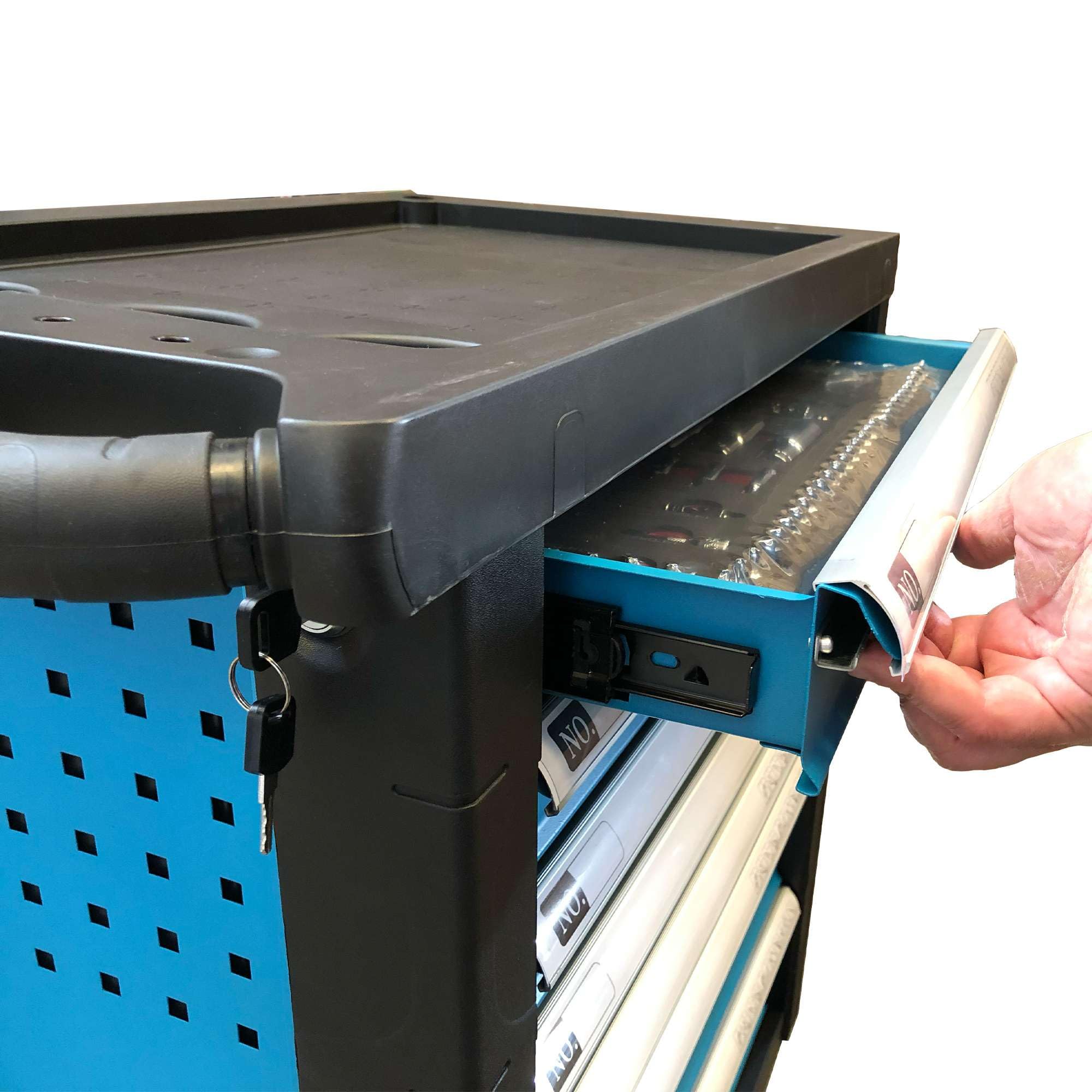 Carrello Porta Attrezzi Officina completo - 7 cassetti con 300 Utensili Inclusi – Cassettiera Professionale