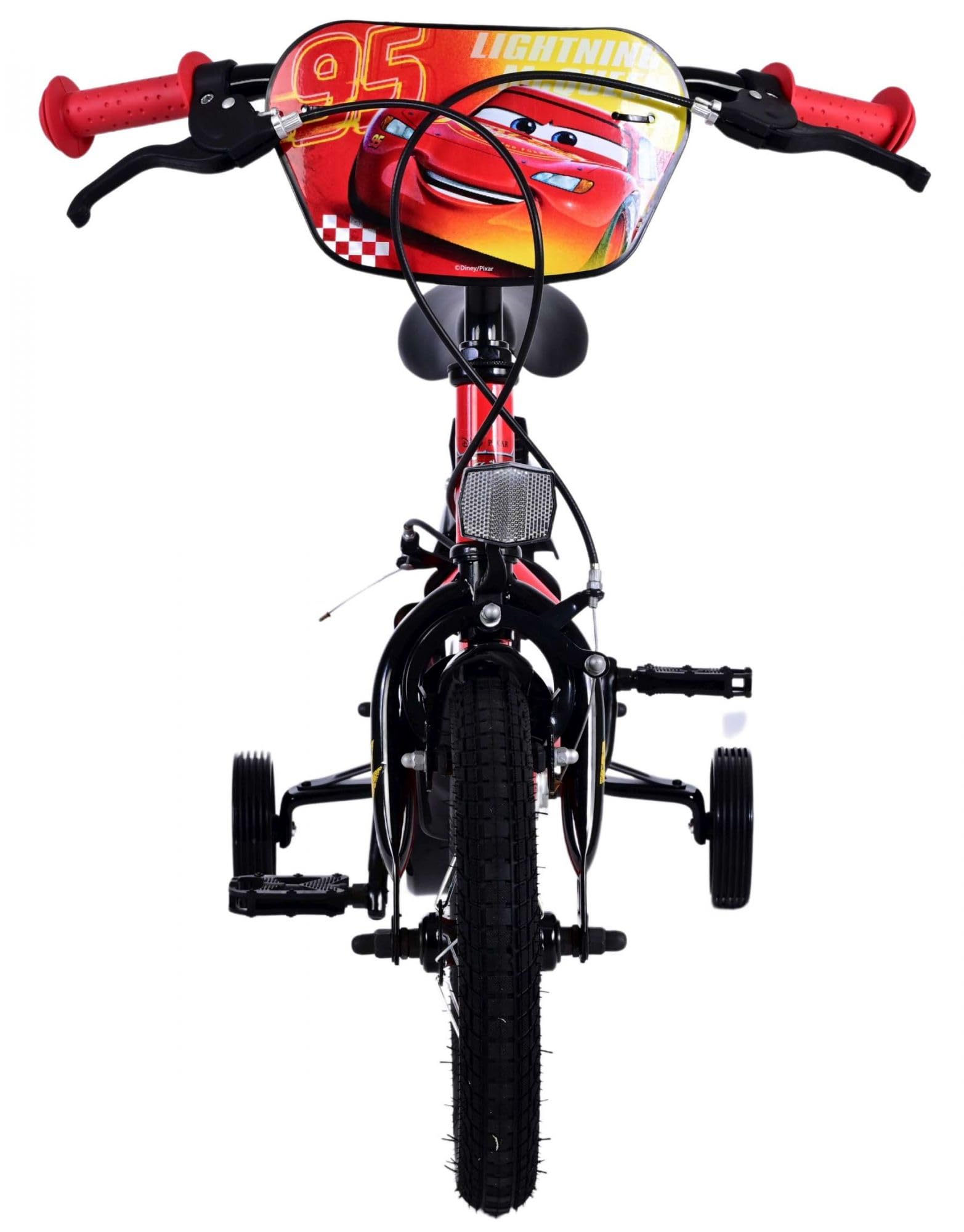 Disney Cars - Bicicletta per bambini da 12 pollici con due freni a mano, sicurezza, comfort e divertimento in uno!