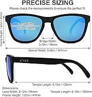 Vista 5 de EPHIU Polarized Sports Sunglasses for Men Women No-Slip No-Bounce Grip for Running Cycling Fishing with Mirrored UV400 Lenses