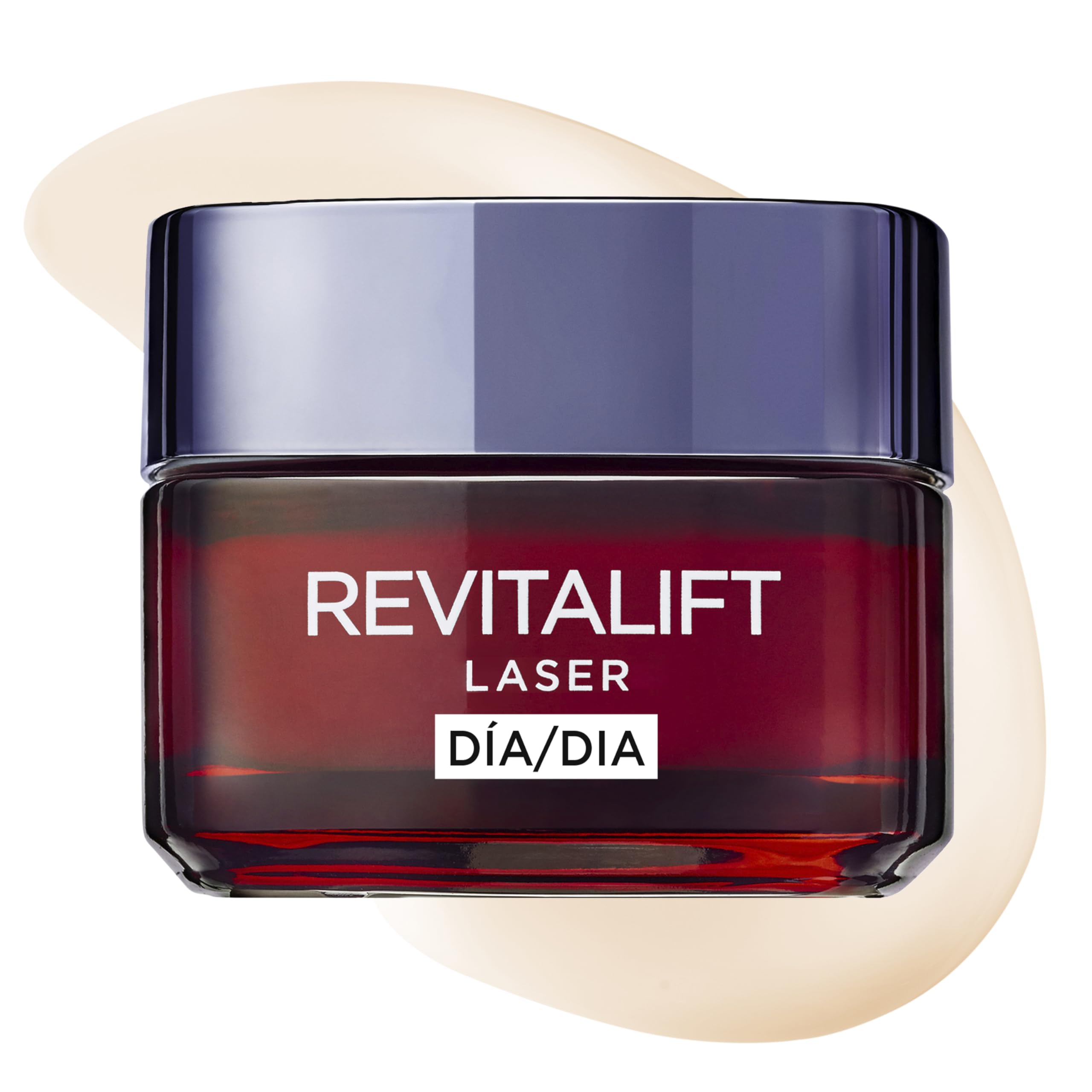 L'Oréal Paris Revitalift Laser, Crema de Día Anti-​Edad Nº1 con Fórmula Reforzada de Ácido Hialurónico, Vitamina Cg, Pro-​Retinol y Péptidos, Resultados visibles en 1 Semana, 50ml