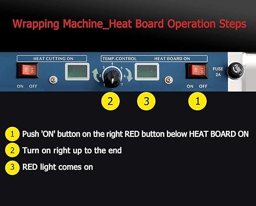 Miniatura 7 de VisionTechShop VTH-500, 20 pulgadas  500 mm Envolvedora de Película Manual para Envasado de Alimentos, Bandeja Grande, HECHA EN COREA