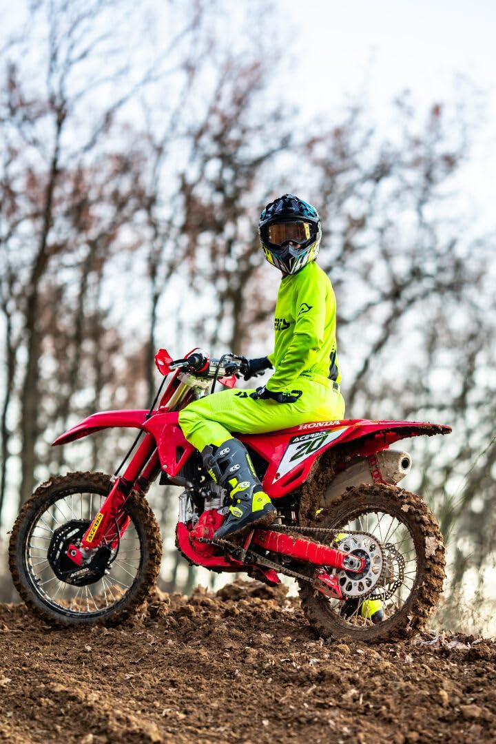 Acerbis J-Windy Vented Limelight Maglia Motocross, verde, 2XL | Traspirante, Con protezioni, Elasticizzato