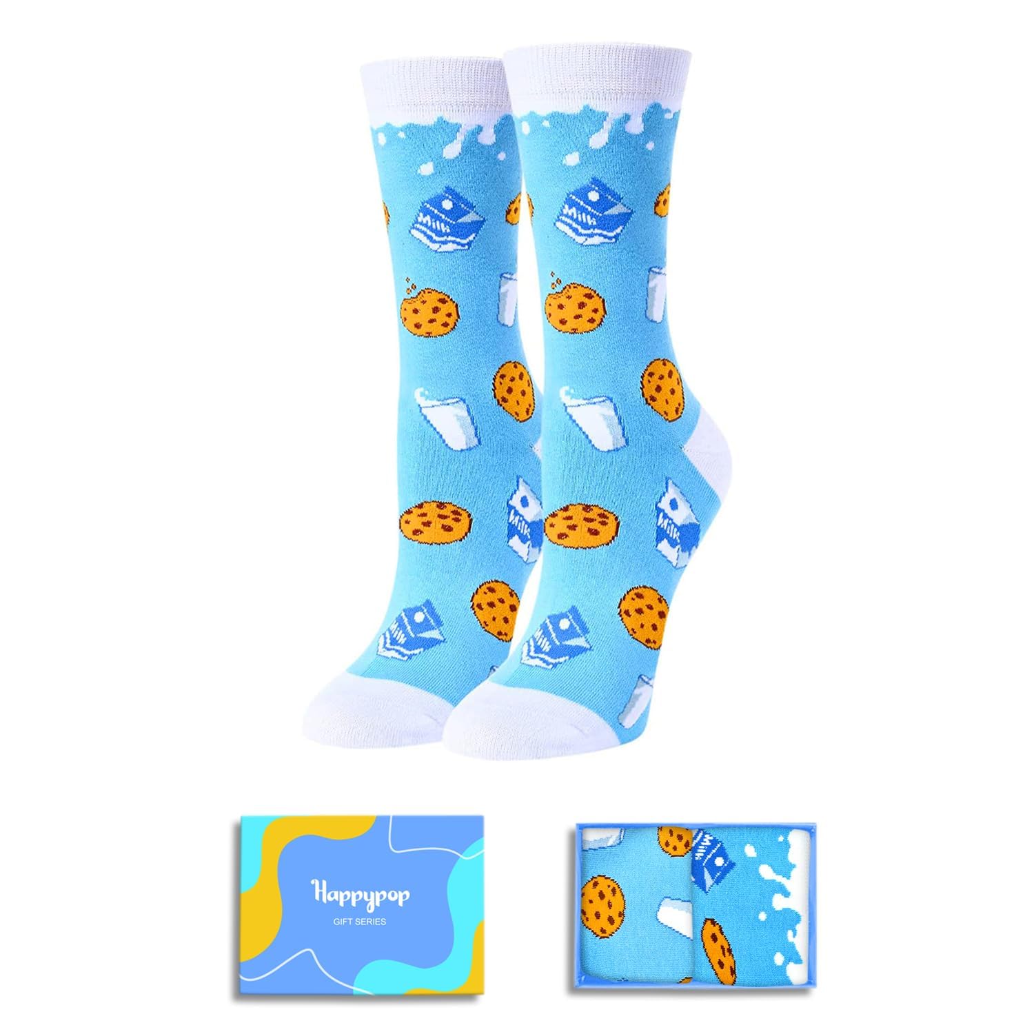 Funny Socks for Women - Donut Pizza Pickle Gifts, Popcorn Milk Cookie Taco Socks