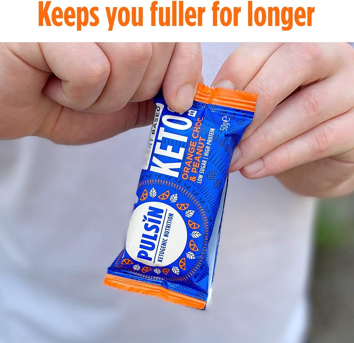 Pulsin, Keto Protein Bars, Orange Choc Chip, 50g x18, 12.7g Protein, 9.3g Fibre, 8.5g Carbs Per Serving, Gluten - Image 5