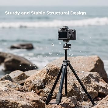 Lightweight 72 Inch Tripod with Wireless Remote for Outdoor & Travel | 72