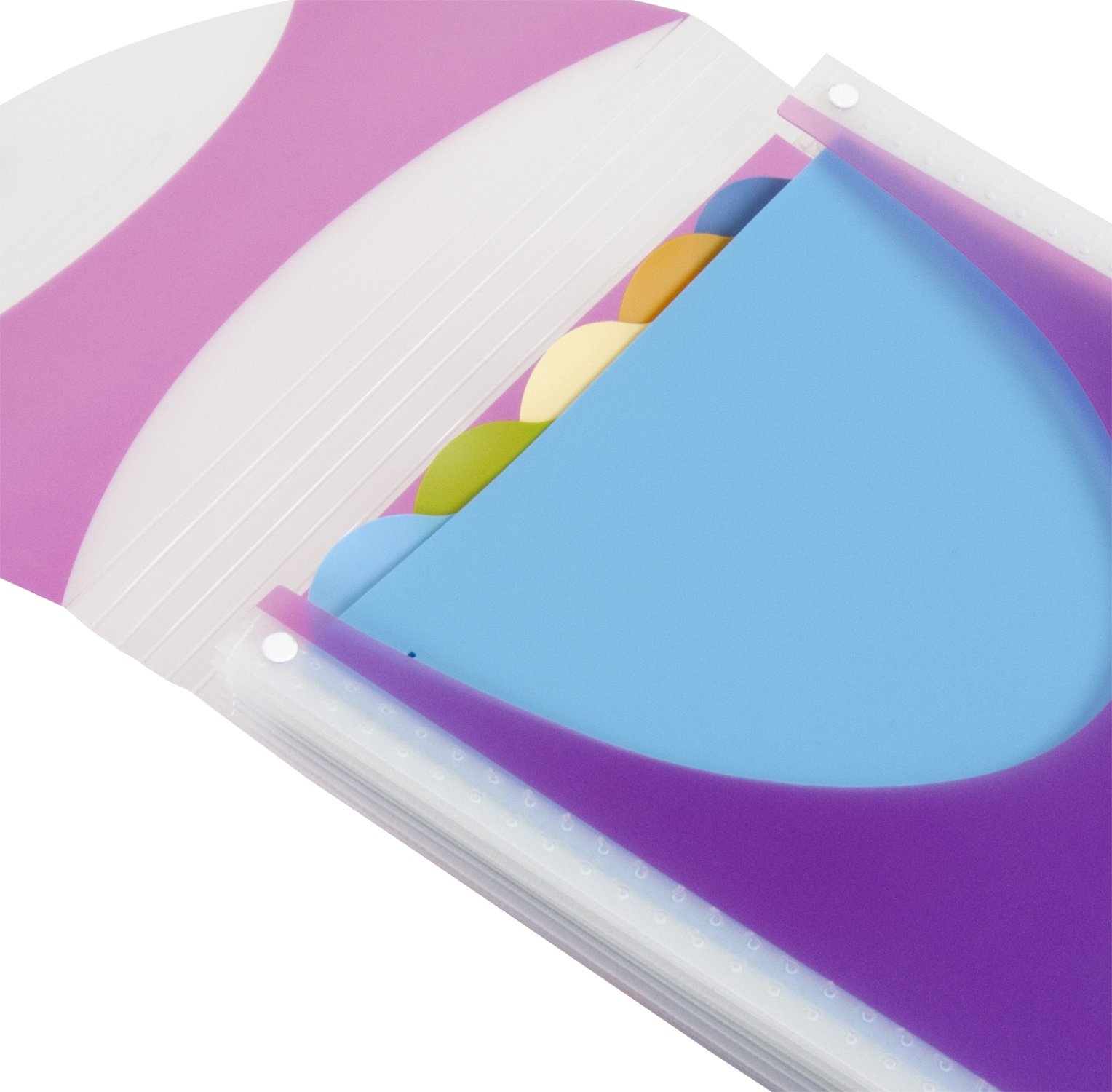 Poly Filer, w/ Bungee Strap, w/ Notepad/Files, Assorted, Sold as 1 Each