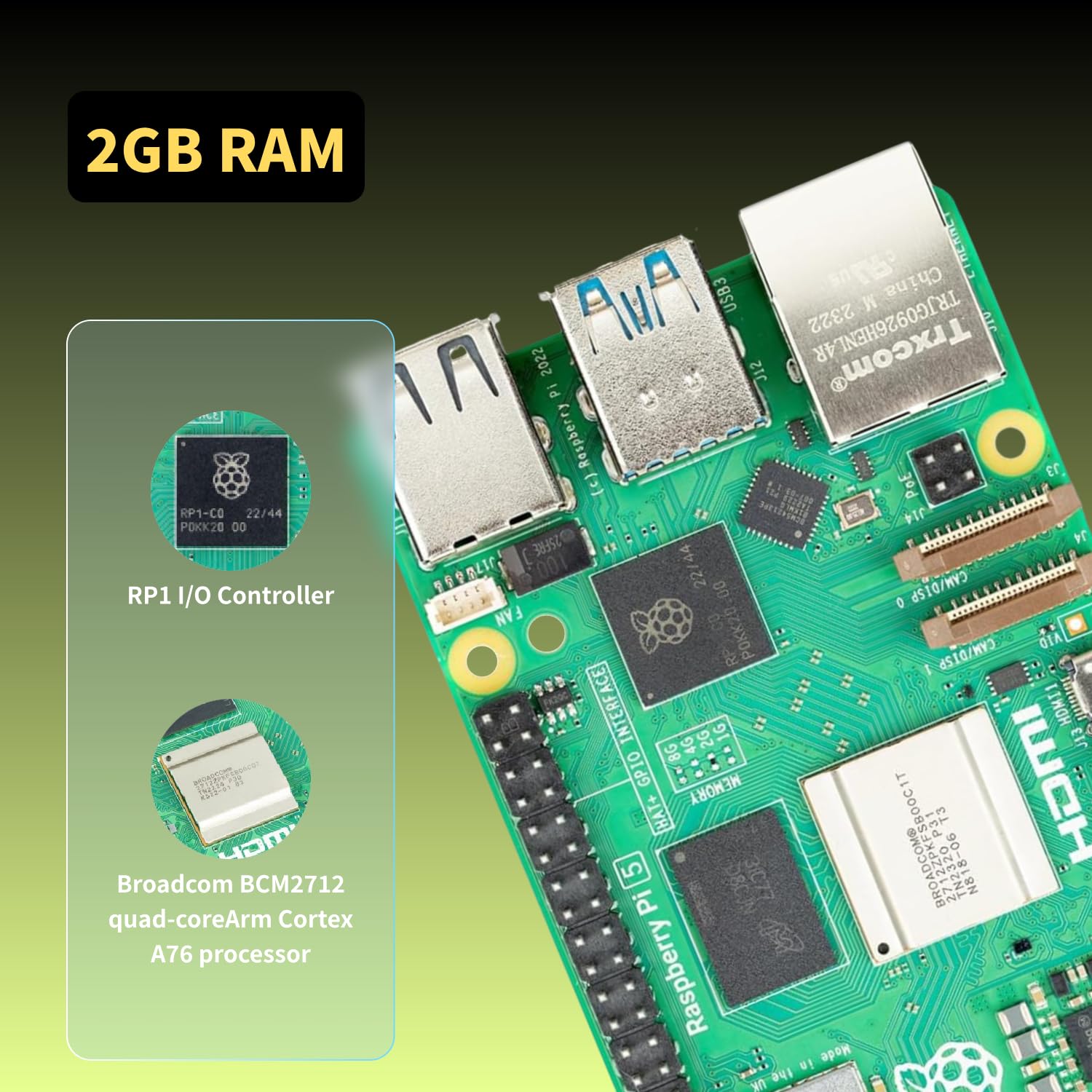 Amazon.co.jp: iRasptek Raspberry Pi 5 2GB RAM用ベーシックキット