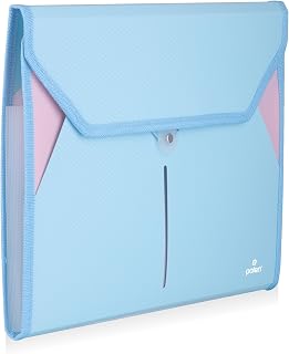 Polen Expanding File Folder | 12 Pockets A4 Letter Size Accordion Document Organizer | Waterproof Sturdy Polypropylene Plastic | Heavy Duty Filing Fol