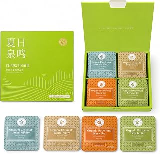 Rinatea Premium Cold Brew Tea Bags - 4 Flavor Variety Pack | 100% Natural Loose Leaf Tea | Perfect Iced Tea Gift Set for Refreshing & Delicious Taste（20 counts)