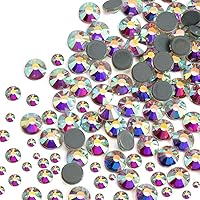 Vista 26 de Dowarm 1440 diamantes de imitación termoadhesivos para manualidades de ropa, pegamento caliente en cristales de parte trasera plana, diamantes