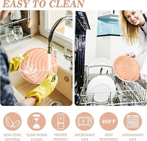 Miniatura 4 de Moogrou Tazón de silicona para perros de alimentación lenta ralentiza la alimentación para cachorros, perros pequeños, medianos y grandes, cuencos